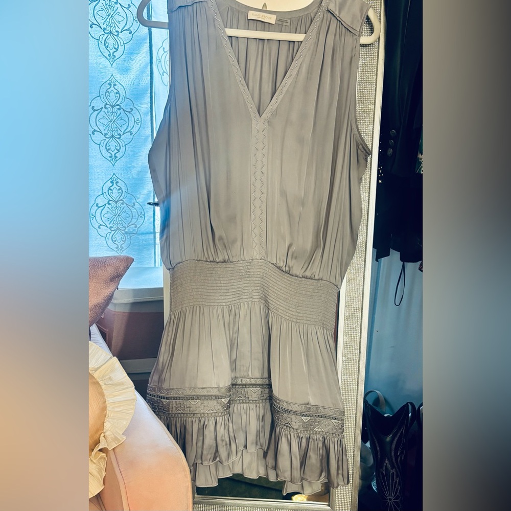 Ramy Brook Silver Embellished Dress